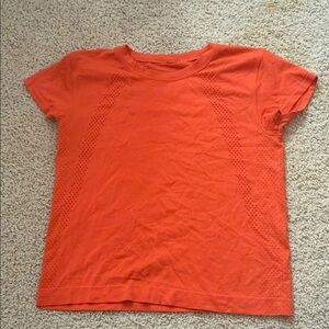 lululemon athletica Orange Short Sleeve Tee